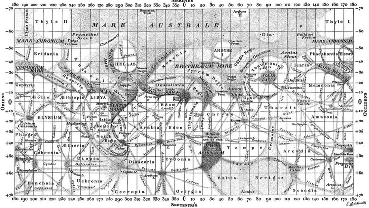 Марс карта 19 століття