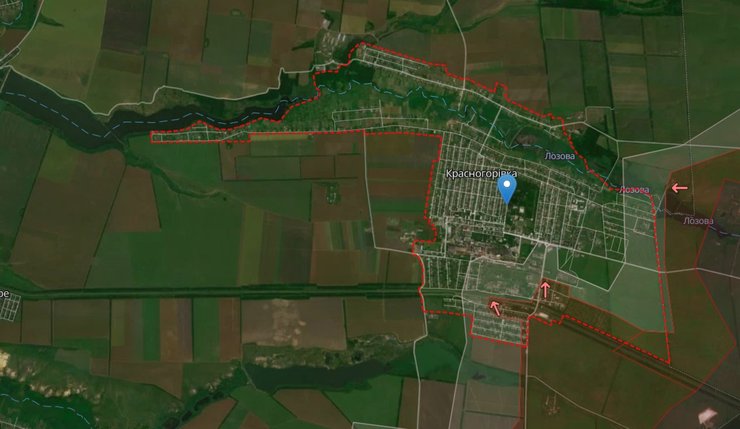 Бои на Донбассе, Красногоровка, карта, 1 мая