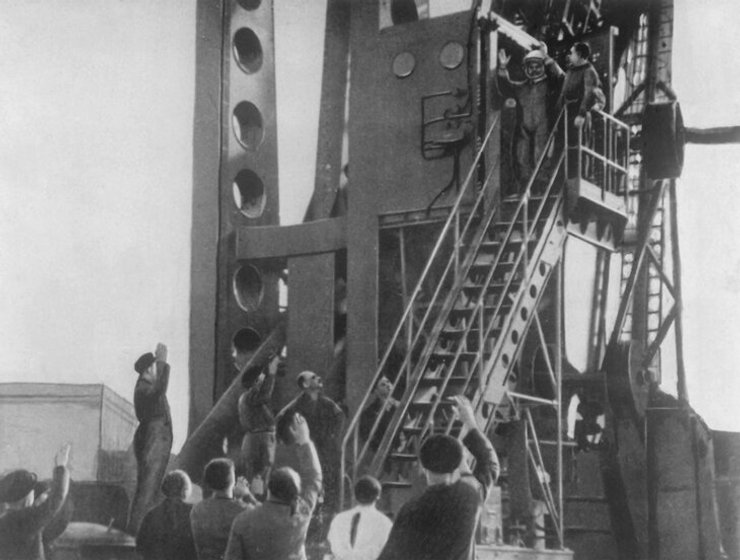 юрий гагарин, история полетов в космос, первый человек в космосе, ретро фото