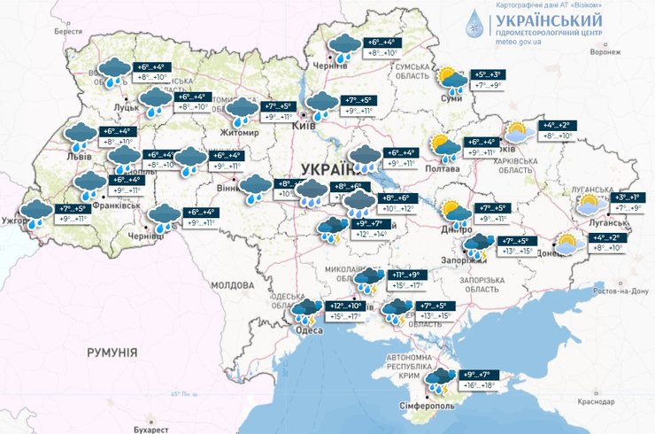 Погода, прогноз погоды, карта