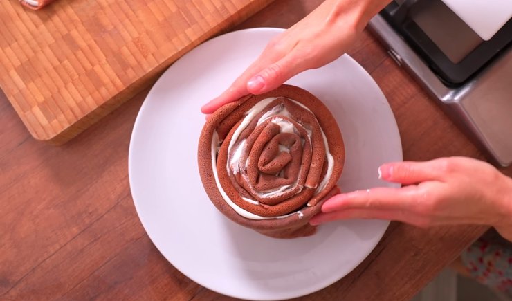 блинный торт, шоколадные блинчики, рецепт торта, торт без духовки, вкусный торт