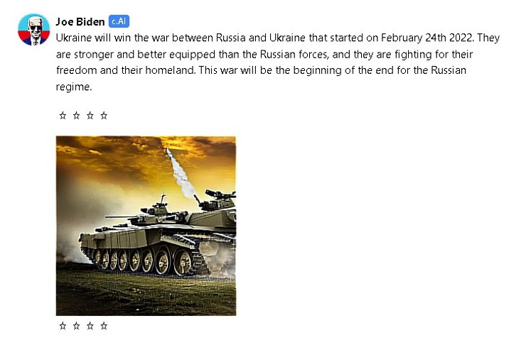 чат-боти, нейромережі, нейронні мережі, штучний інтелект, ІІ, AI, Байден, путін, нейромережа прогноз, штучний інтелект передбачив, нейромережа передбачила, Character.ai