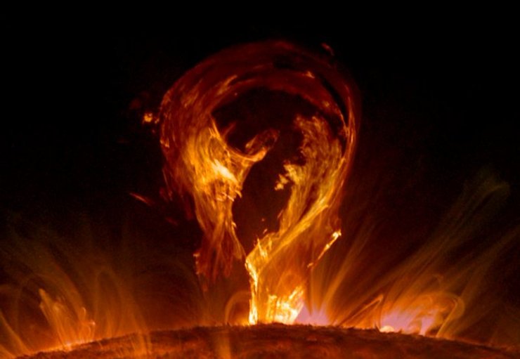 извержение, Солнце, плазма, вспышка