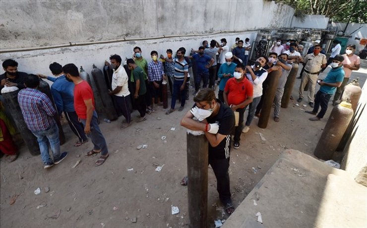 кислород, кислородные баллоны, индия