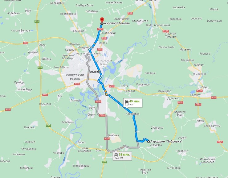 приліт у Білорусь Ан-124