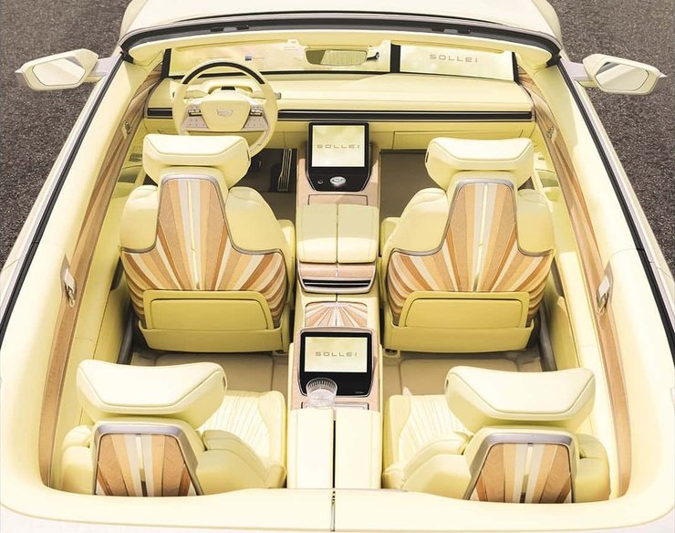 салон Cadillac Sollei, новый Cadillac Sollei, электромобиль Cadillac, кабриолет Cadillac, кабриолет Cadillac
