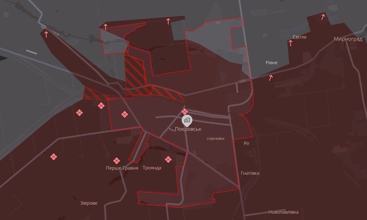 Просування ЗС РФ на Покровському напрямку