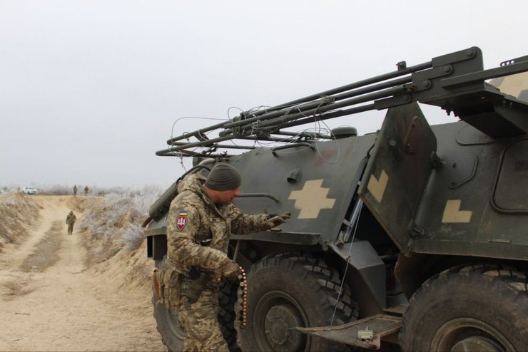 Модернизированный бронетранспортер БТР-60Д, февраль 2025 года. Фото: 156 ОМБр.