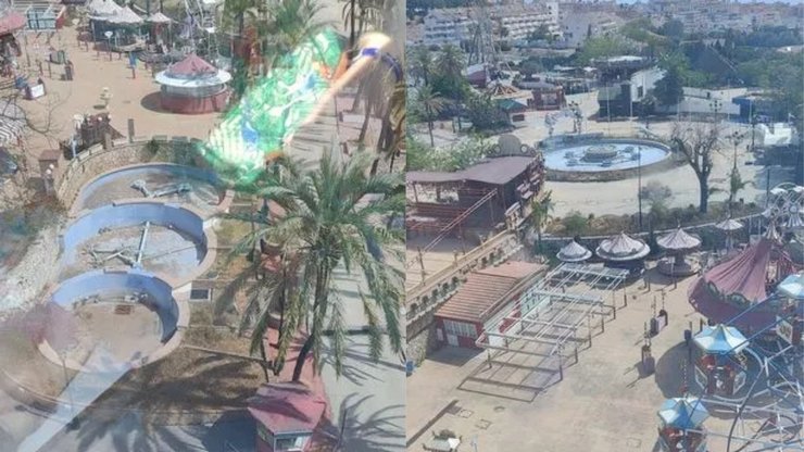 Заброшенный парк развлечений, парк аттракционов, американские горки, колесо обозрения, работа, сотрудники, замок ужаса,