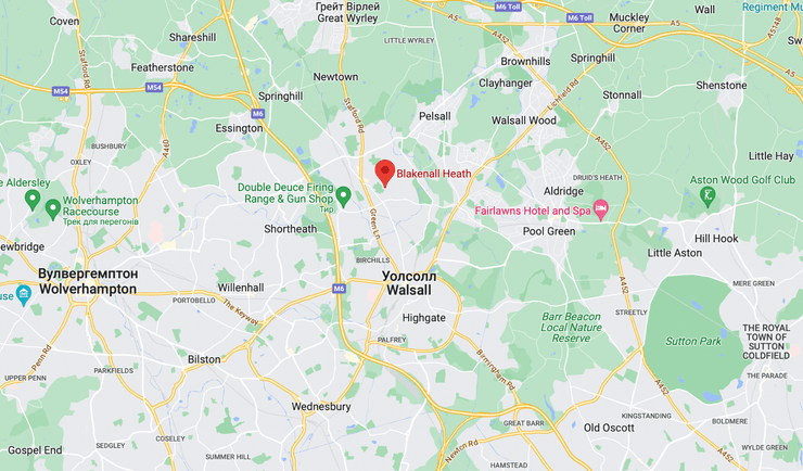 Блейкенал Хит, Великобритания, карта