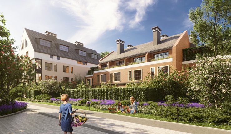 Рендер жилого комплекса клубного формата "Лавандовый"