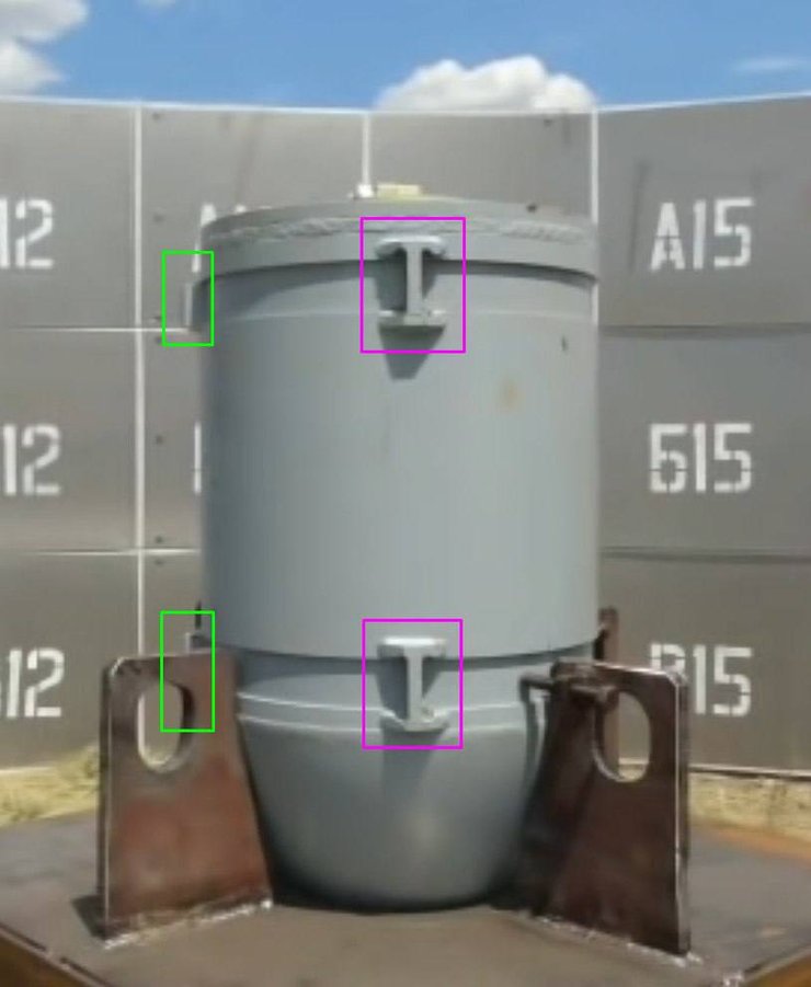 Боевая часть "Нептуна" во время испытаний 2019 года