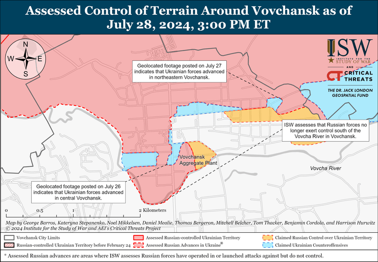 Война РФ, 29 июля, карта, Волчанск