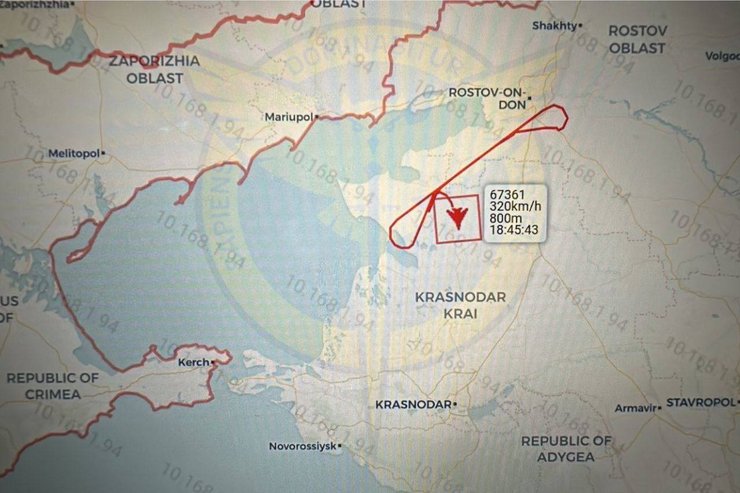 А-50, самолет РФ, самолет ГУР, самолет Азовское море