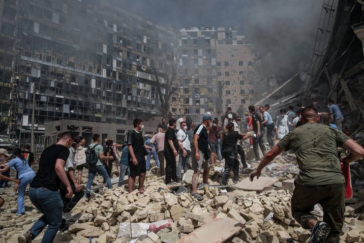 Лікарня Охматдит у Києві удар