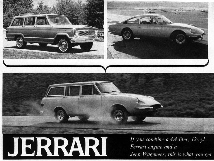 Jeep Ferrari, Jeep Wagoneer, Jerrari, Ferrari 365 GT