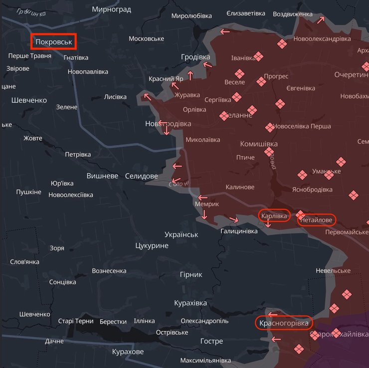 Покровськ, Покровський напрямок, наступ на Покровськ, Донецька область, ситуація на фронті, бої Покровськ, битва Покровськ, ситуація Покровськ