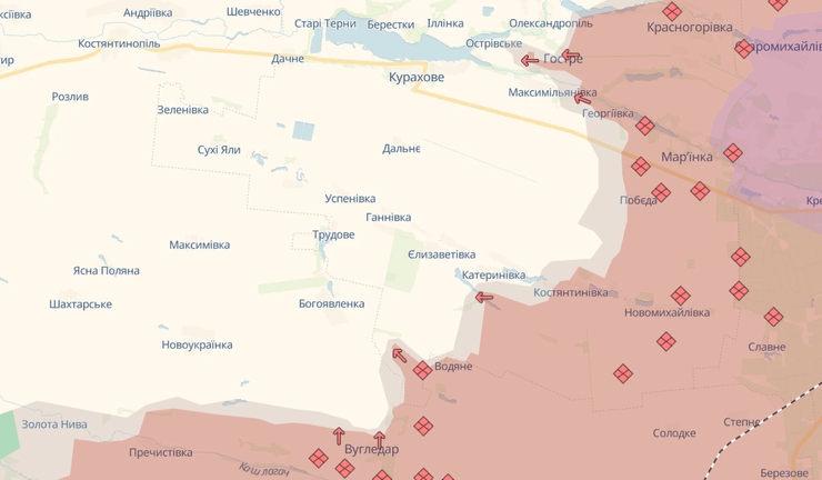 Курахове активно обстрілюють із РСЗВ, ствольної артилерії та бомблять КАБ