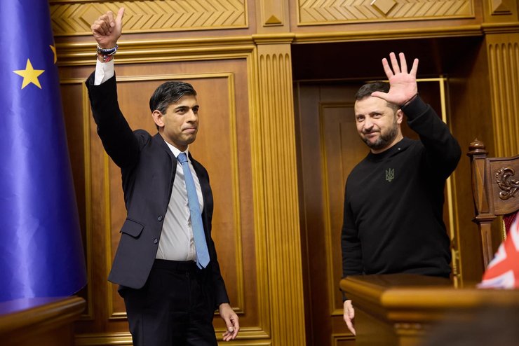 Сунак процитировал строчку из стихотворения Шевченко во время выступления. Фото: Руслан Стефанчук в Facebook