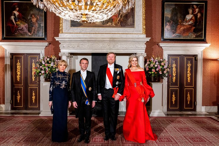 Королева Максима, нидерланды, король Виллем-Александр, брижит макрон, эмманюэль макрон