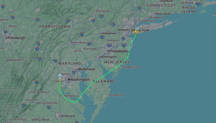 Правительственный самолет РФ прибыл в Вашингтон