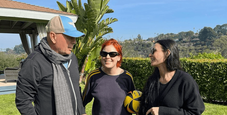 Брюс Уиллис и Деми Мур с дочерью