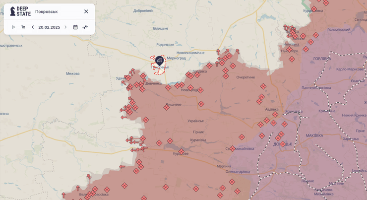 Покровск на карте