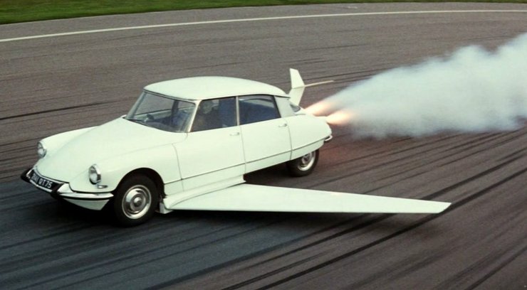 Ситроен Фантомаса, авто Фантомаса, автомобиль Фантомаса, летающий автомобиль, Citroen DS, летающее авто