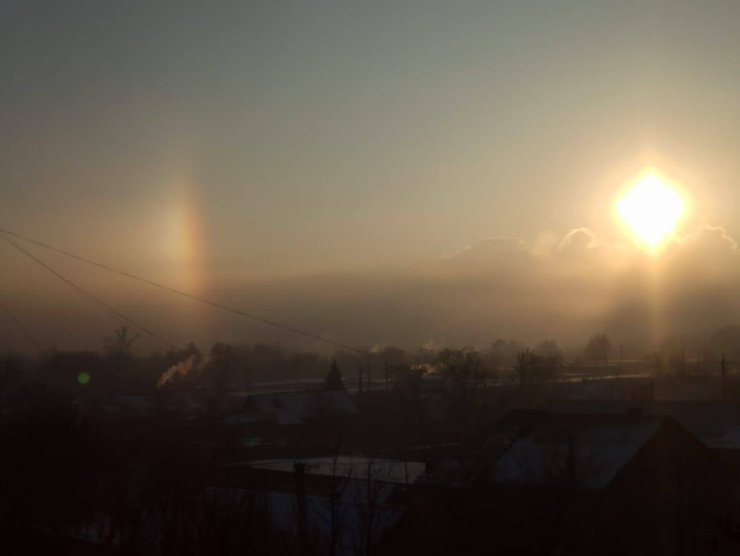 атмосферное явление, Кривой Рог, гало, небо, погода