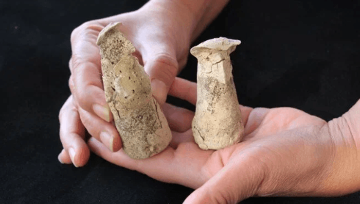 Турция, курган, раскопки, неолит, археологи, статуэтки, фигурки, пара, поселение, археология, артефакт, находка, младенец, помещение, горшки