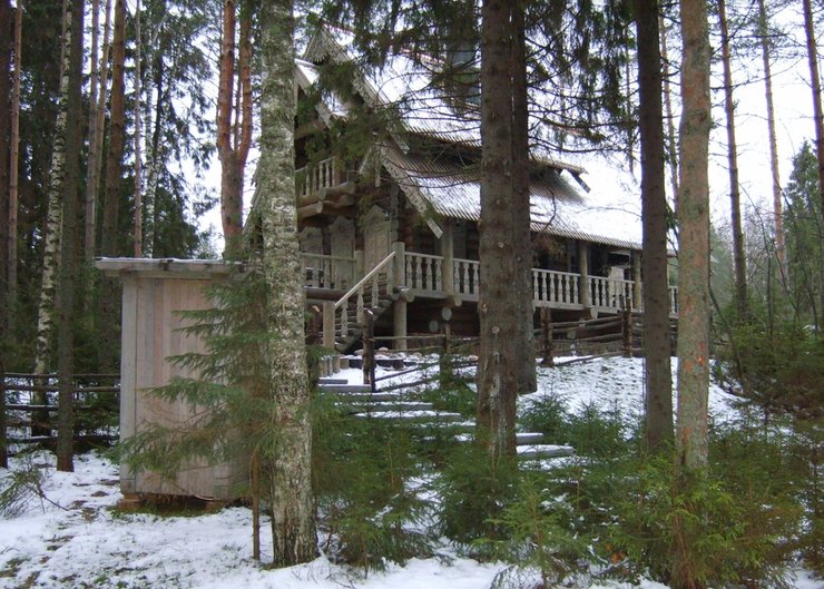 дача путина на Валдаї — хатинка