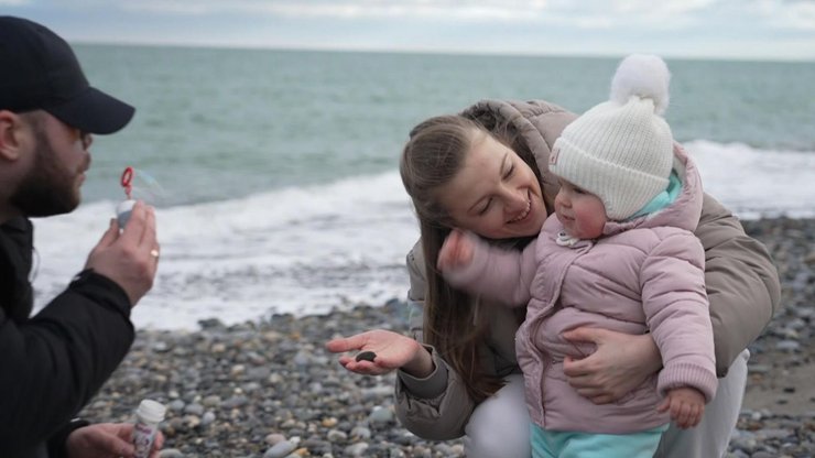 Боец ВСУ с семьей