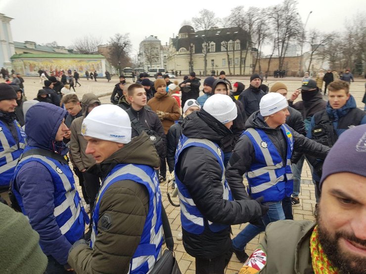 протест, националисты, акция, михайловская площадь