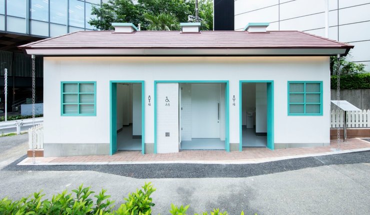 Общественная уборная, токио, дизайнерский туалет, общественный туалет, япония, туалет