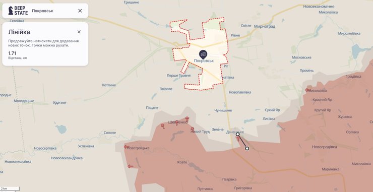 Наступление РФ, 16 декабря, карта, DeepState, Донбасс, Покровск, Даченское
