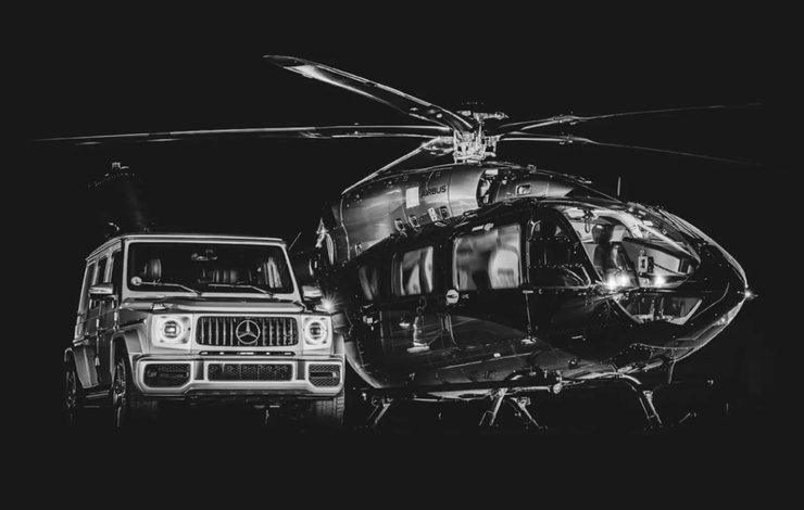 вертоліт і Mercedes