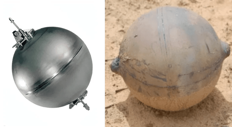 Металева куля, таємнича куля, викинуло на пляж, викинуло на берег, незвичайна знахідка, паливний бак, з іншої планети, частина ракети