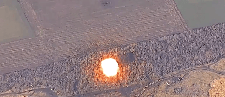 Предполагаемый удар по ЗРК Patriot под Харьковом