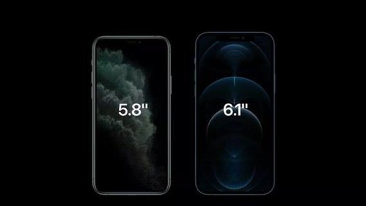 Линейка старших моделей iPhone 12. Скриншот презентации