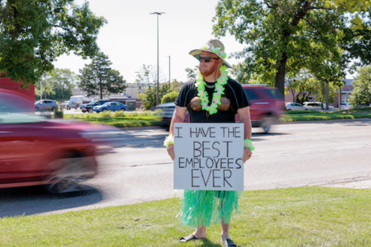 Как стимулировать работников, вознаграждение персонала, курьезы, приколы, стиль управления компанией, фото, Брайан Лах