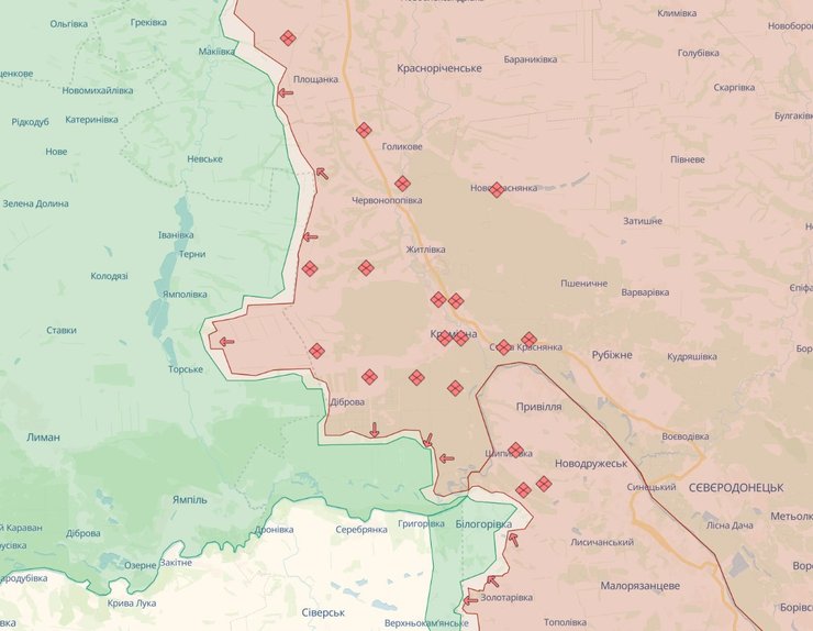 карта восточный фронт