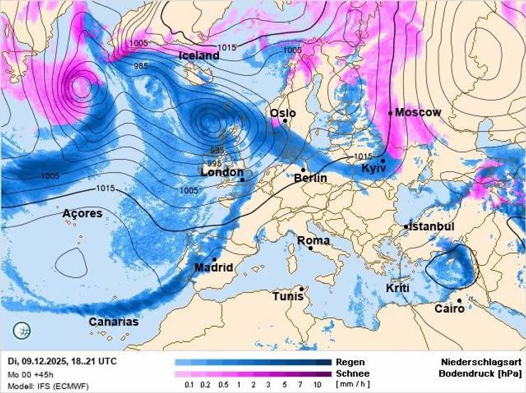 Які опади очікуються в Україні 9 грудня