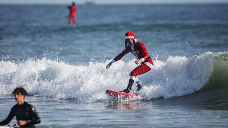 Америка, Флорида, серфінг, фестиваль, Санта, Новий рік, благодійність
