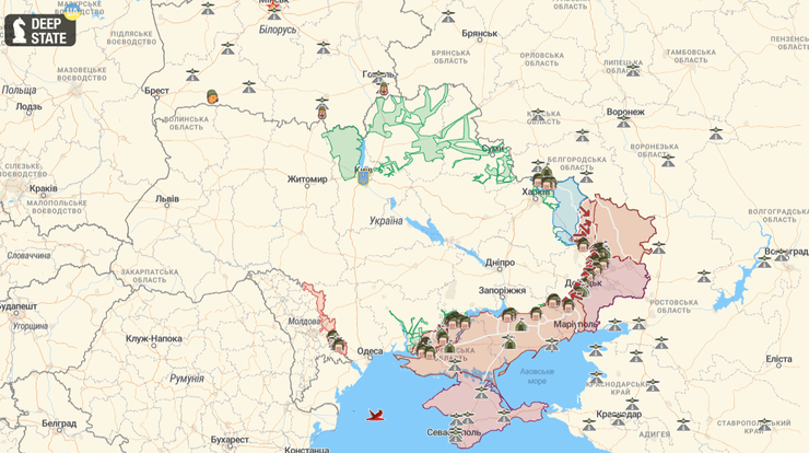 мапа бойових дій, мапа бойових дій україна, війна україна, мапа війна