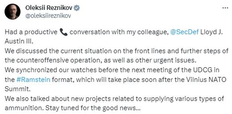 Олексій Резніков, Ллойд Остін