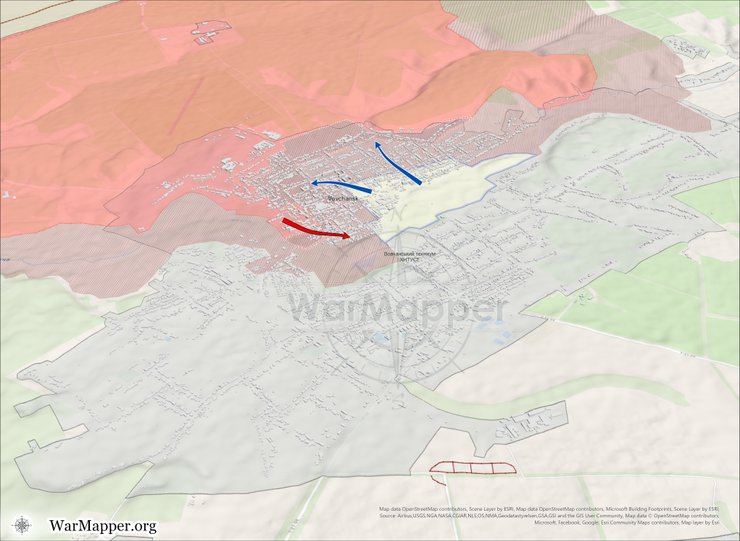 битва за вовчанськ, мапа боїв вовчанськ