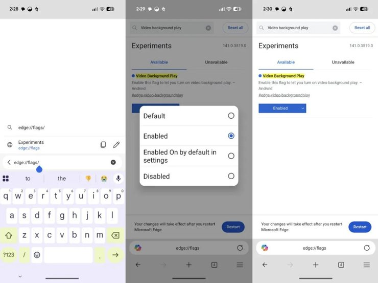 microsoft edge canary браузер функция youtube premium фоновое воспроизведение
