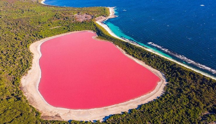 Озеро Хиллер в Австралии
