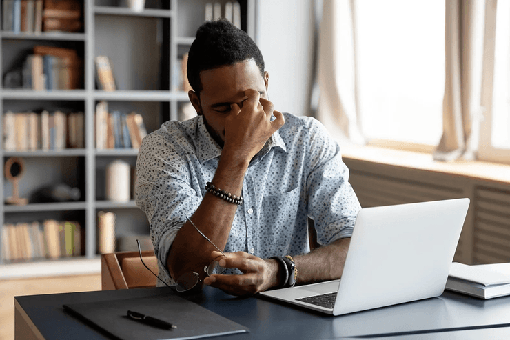 мужчина, офис, стол, фото