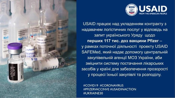 Pfizer, Холодильники, вакцина, USAID